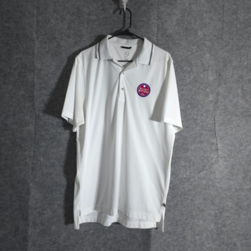 Zero Restriction Scott & Todd Golf Polo Shirt Mens Performances White Logo Large